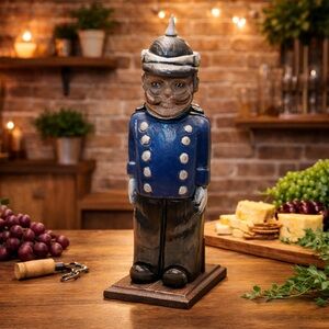 Rare Mid Century Spanish Wooden Soldier Wine Holder Socover Hispania Style 18.5”